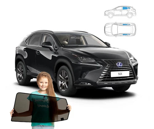 Parasolare cu magneți pentru Lexus NX (I) 300h SUV, set de 4 piese