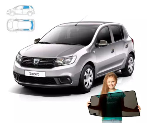 Parasolar pentru Dacia Sandero 2 II HTB 5 uși 2012-2020, set 3 piese cu magneți