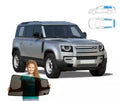 Parasolar pentru Land Rover Defender 2 II din 2020 încoace, set de 5 piese cu magneți, RayStop