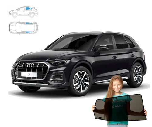 Parasolare pentru Audi Q5 2 II, modele din 2016 încoace - set de 4 parasolare cu magneți