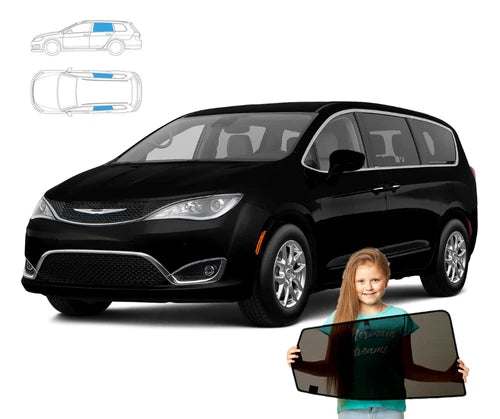 Parasolare pentru Chrysler Pacifica din 2016 încoace - parasolare din 2 piese
