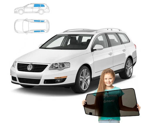 Parasolare cu magneți pentru Volkswagen VW Passat B6 Variant, set de 4 piese