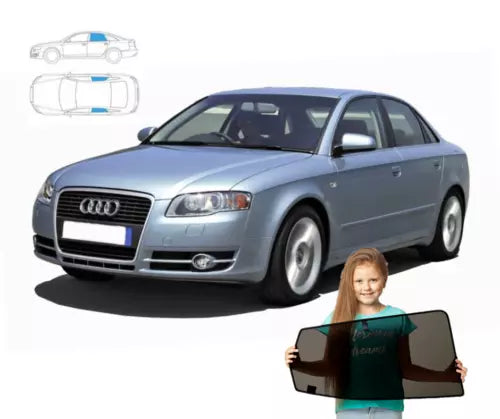 Parasolar pentru Audi A4 B7 A4B7 sedan 2004-2008, set 2 piese cu magneți