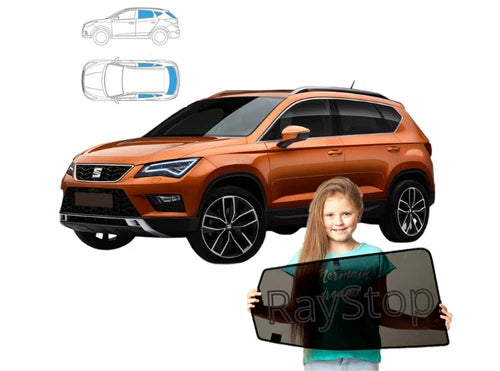 Parasolare pentru Seat Ateca din 2016 încoace - set de 6 parasolare cu magneți