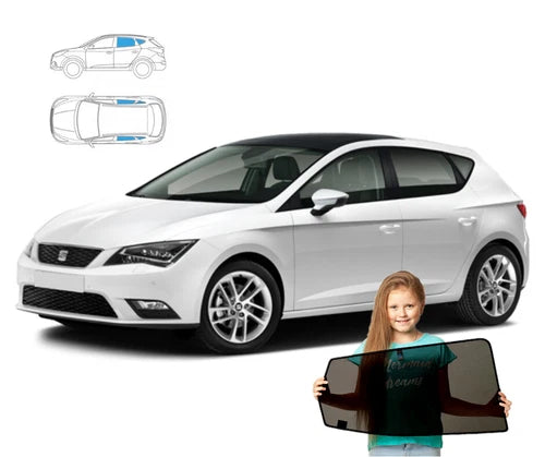 Parasolare pentru Seat Leon III 3 htb 12-20 set 4 parasolare cu magneți