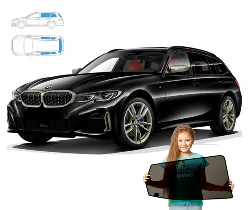 Parasolar pentru BMW Seria 3 G21 Touring 2018 - set de 5 piese cu magneți