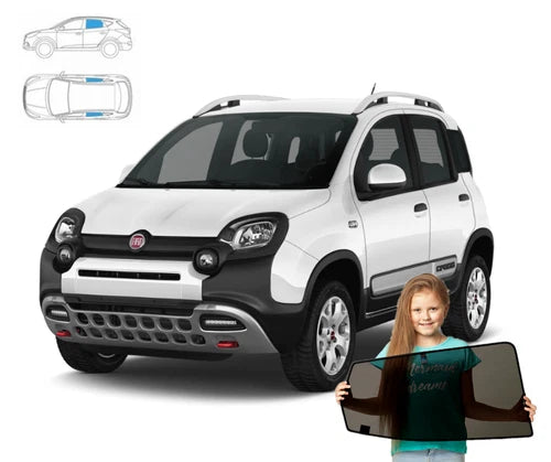 Parasolare pentru Fiat Panda 3 III 2011 - Set parasolar 2 piese cu magneți