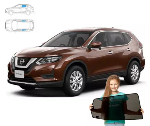 Parasolar pentru Nissan X-trail 3 III T32 13-21, set de 2 piese cu magneți