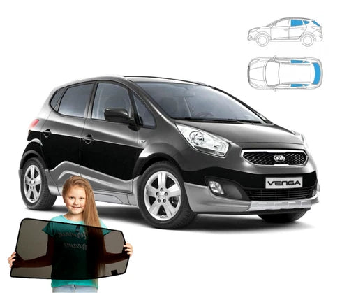 Parasolare pentru Kia Venga cu 5 uși 2009-2019, panouri spate + lunetă