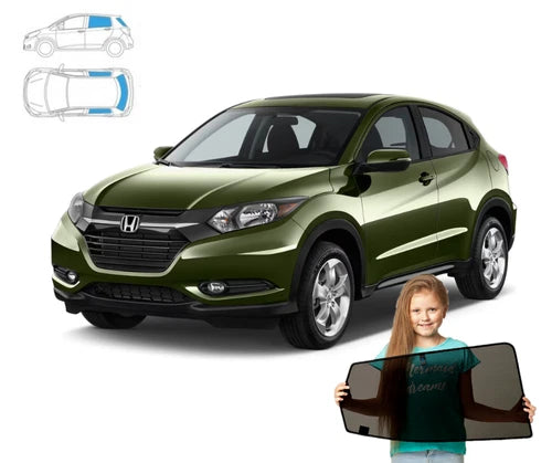 Parasolar pentru Honda HR-V 2 II crossover 2013-2021, set 3 piese cu magneți