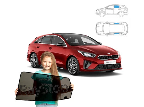 Parasolare pentru Kia Proceed 3 III 2018 - Parasolare, 2 piese, cu magneți