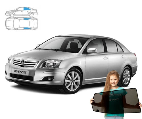 Parasolar pentru Toyota Avensis 2 II sedan 03-09, set 2 piese cu magneți
