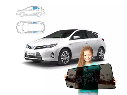 Parasolare pentru Toyota Auris 2 II HTB 12/18, set de 4 piese cu magneți