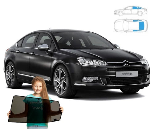 Parasolar pentru Citroen C5 2 II Sedan 08-17, set 5 piese cu magneți
