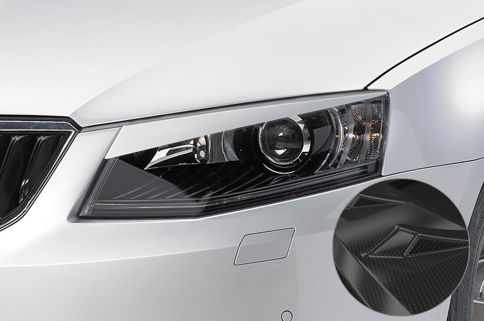 Capace faruri cu aspect de carbon pentru Skoda Octavia 3 tip 5E SB197-C