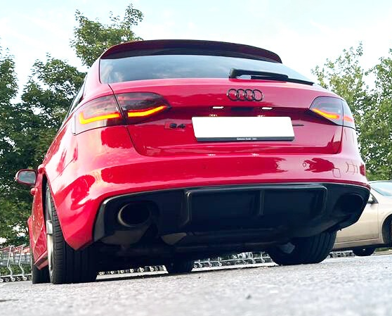 Difuzor bara spate fusta spoiler lip AUDI A4 B8 2012-2015 SEDAN AVANT cu bara SLINE aspect RS TFB TUNING